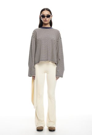 BLOOM LONG SLEEVE – BEIGE STRIPE