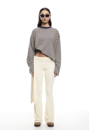 BLOOM LONG SLEEVE – BEIGE STRIPE