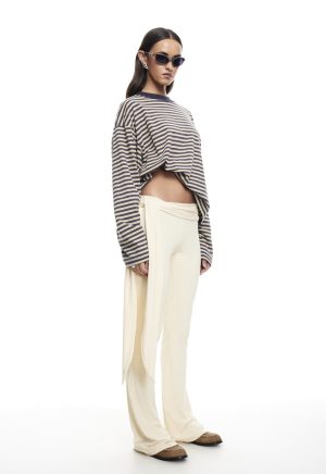 BLOOM LONG SLEEVE – BEIGE STRIPE