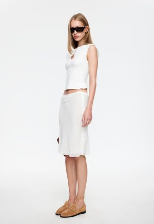 SHORELINE MIDI SKIRT – PEARL