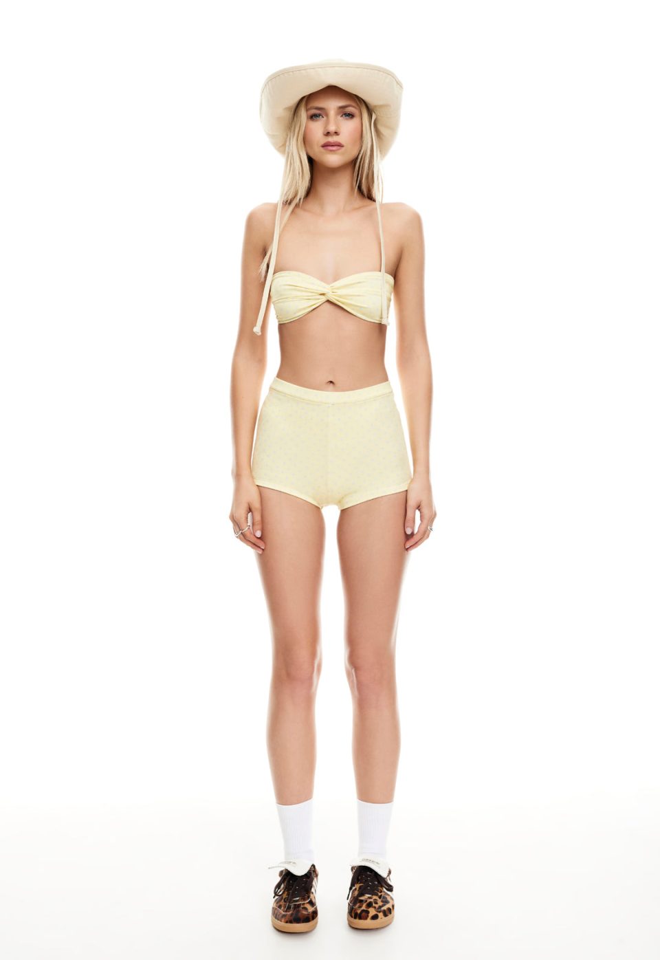 BLOOM BOOTY SHORT - LEMONTINI POLKA