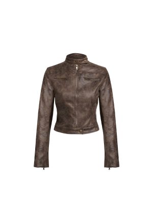 BELLA MOTO JACKET – CHOCOLATE