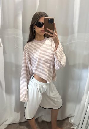 BLOOM LONG SLEEVE – BLUSH STRIPE