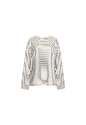 BRY LONG SLEEVE – CREAM NOIR STRIPE