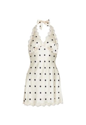STARS ALIGN MINI DRESS – CREAM POLKA