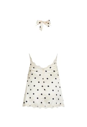 STARS ALIGN MINI DRESS – CREAM POLKA