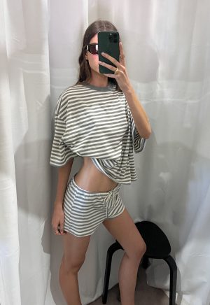 KOURT BLOOMERS – ASH STRIPE