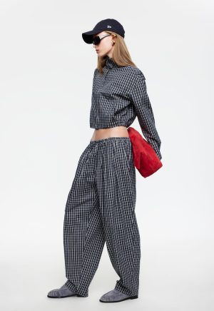 AURA JACKET – NAVY LEMON PLAID