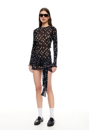 FORD MINI DRESS – NOIR POLKA
