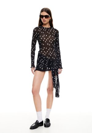 FORD MINI DRESS – NOIR POLKA