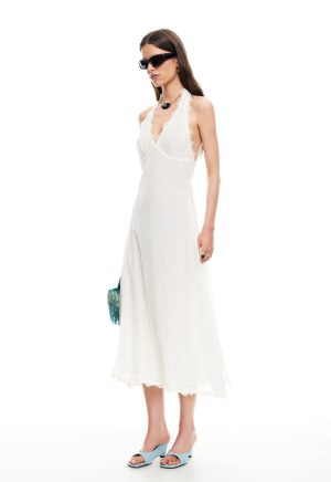 STARS ALIGN MIDI DRESS – CREAM