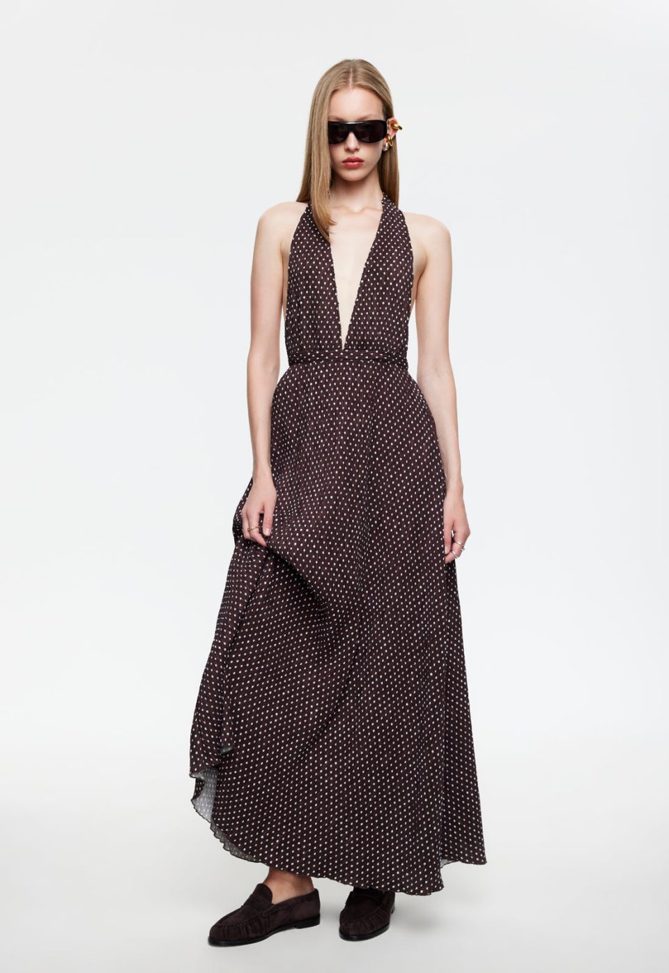 DISTRICT MAXI - CHOCOLATE BLUE POLKA