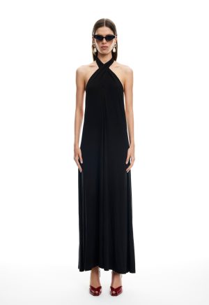 HEAVENLY MAXI DRESS – OBSIDIAN