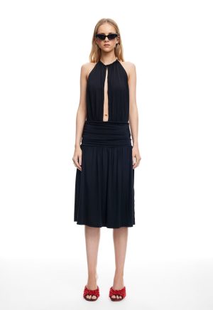 HAZE MIDI DRESS – NOIR