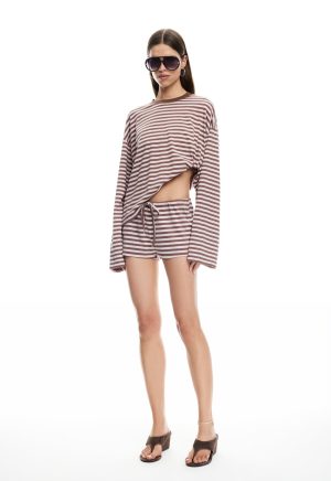 KOURT BLOOMERS – CHOCOLATE BLUSH STRIPE