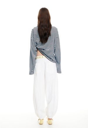 BLOOM LONG SLEEVE – CHOCOLATE SEA STRIPE