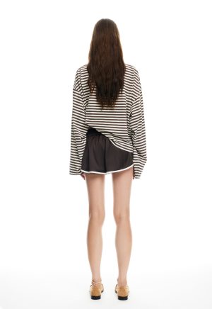 BLOOM LONG SLEEVE – DARK CHOCOLATE STRIPE