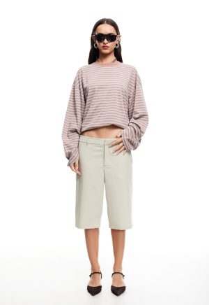 BLOOM LONG SLEEVE – MUTED PASTELS STRIPE