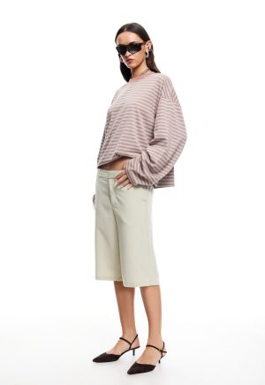 BLOOM LONG SLEEVE – MUTED PASTELS STRIPE