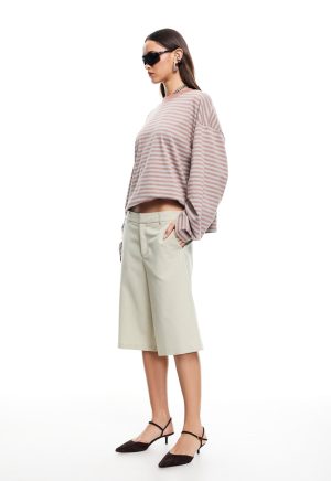BLOOM LONG SLEEVE – MUTED PASTELS STRIPE
