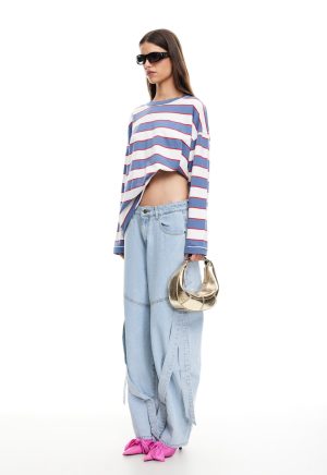 HORIZON LONG SLEEVE – DUSTY BLUE STRIPE