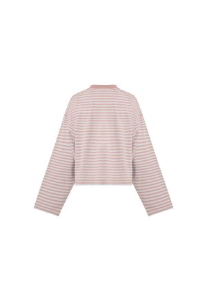 BLOOM LONG SLEEVE – MUTED PASTELS STRIPE