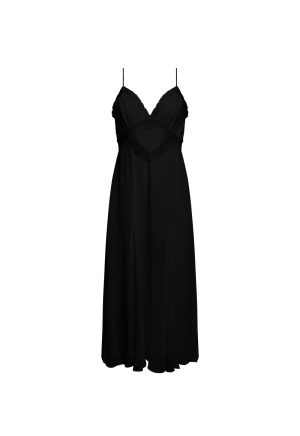 HARMONY MIDI DRESS – OBSIDIAN