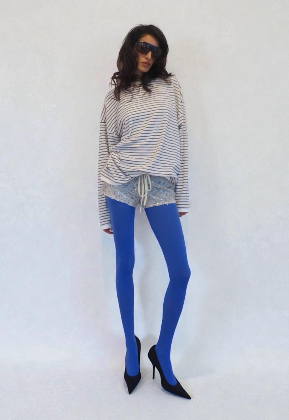 BRY LONG SLEEVE - CREAM NOIR STRIPE