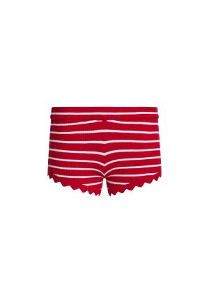 DOLLHOUSE KNIT SHORT – CRIMSON STRIPE