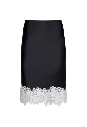 ANCHORED MIDI SKIRT – NOIR