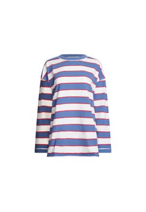 HORIZON LONG SLEEVE – DUSTY BLUE STRIPE