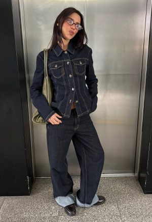 TOP MODEL CUFFED JEAN – DARK DENIM