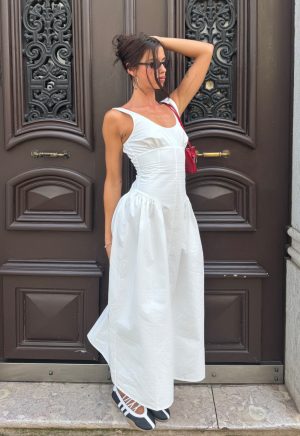 LUNA ROSA MAXI DRESS – PORCELAIN