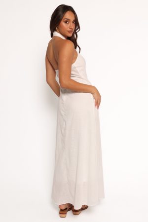 Betsy Halterneck Maxi Dress – White