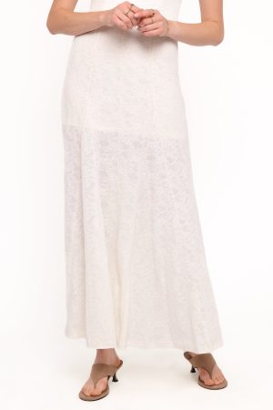 Constance Lace Maxi Dress – White